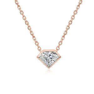 Rock & Divine Day Collection Super Shield Necklace in 18K Rose Gold 0.53 CTW